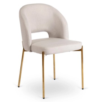 Mebel Elite Стілець Bros кремовий/золотий, ME.BROS/KR/ZL/T/K - Home Club