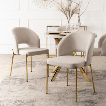 Mebel Elite Стілець Bros кремовий/золотий, ME.BROS/KR/ZL/T/K - Home Club