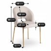Mebel Elite Стілець Bros кремовий/золотий, ME.BROS/KR/ZL/T/K - Home Club, зображення 10