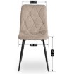 Mebel Elite Стілець Robin 2, бежевий, ME.ROBIN2/BZ/T/K - Home Club, зображення 9