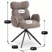 Mebel Elite Вращающееся кресло для гостиной Alvaro, коричневое, ME.ALVARO/BR/T/K - Home Club, изображение 11