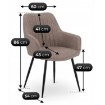 Mebel Elite Стул Malaga Cappuccino, ME.MALAGA/CAP/CZ/T/K - Home Club, изображение 9