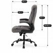 Mebel Elite Вращающееся кресло Comfort, серый велюр, ME.COMFORT/P/T/FO - Home Club, изображение 13