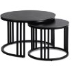 Mebel Elite Набор керамических столиков Jerry «Черный мрамор»/«Черный», ME.JERRY/CZCER/L - Home Club