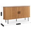 Mebel Elite Комода Trish 140 см, дводверна, розсувна, дуб, ME.TRISH/D/KOM140 - Home Club, зображення 7