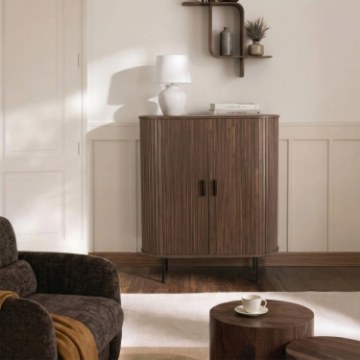 Mebel Elite Комод Trish 100 см, двухдверный, с выдвижными ящиками, орех, ME.TRISH/O/KOM100 - Home Club