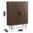 Mebel Elite Комода Trish 100 см, дводверна, розсувна, горіх, ME.TRISH/O/KOM100 - Home Club, зображення 7