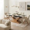 Mebel Elite Стол Alicante, керамический, раскладной, 160–200 см, белый мрамор/дуб, ME.ALICANTE/B/D/S160-200 - Home Club, изображение 3