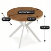 Mebel Elite Стол Dorian, раскладной, 80–160 см, дуб золотой/белый, ME.DORIAN/DZ/B/S - Home Club, изображение 11