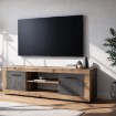 Mebel Elite Тв-тумба Blago 140 см, цвет «Сырой дуб/Графит», W.LUNA/OSL/MA/RTV2D - Home Club, изображение 2