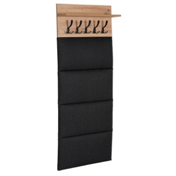 Mebel Elite Настенная вешалка Venorna 60 см, дуб Artisan/графит, W.VENORNA/90/DA/PAN - Home Club