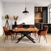Mebel Elite Стол Hampton, раскладной, 160–240 см, дуб золотистый/чёрный, ME.HAMPTON/D/CZ/S160-240 - Home Club, изображение 2