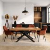 Mebel Elite Стол Hampton, раскладной, 160–240 см, дуб золотистый/чёрный, ME.HAMPTON/D/CZ/S160-240 - Home Club, изображение 3