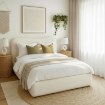 Mebel Elite Кровать 160x200 Bristol с ящиком для вещей, кремовая, из ткани букле, ME.BRISTOL/160/KR/TB/LOZZPOJ - Home Club, изображение 2