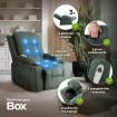 Mebel Elite Раскладной массажный кресло Box, зелёный, из вельвета, ME.BOX2/Z/SZTR/FW - Home Club, изображение 3