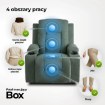 Mebel Elite Раскладной массажный кресло Box, зелёный, из вельвета, ME.BOX2/Z/SZTR/FW - Home Club, изображение 5