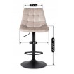 Mebel Elite Стул Arcos 2, бежевый, велюровый, ME.ARCOS2/BZ/V/H - Home Club, изображение 8