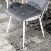 Mebel Elite Стул Lucky серого цвета с белыми ножками, велюровый, ME.LUCKY/P/B/V/K - Home Club, изображение 4