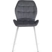 Mebel Elite Стул Lucky серого цвета с белыми ножками, велюровый, ME.LUCKY/P/B/V/K - Home Club, изображение 6