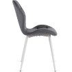 Mebel Elite Стул Lucky серого цвета с белыми ножками, велюровый, ME.LUCKY/P/B/V/K - Home Club, изображение 7