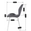 Mebel Elite Стул Lucky серого цвета с белыми ножками, велюровый, ME.LUCKY/P/B/V/K - Home Club, изображение 10