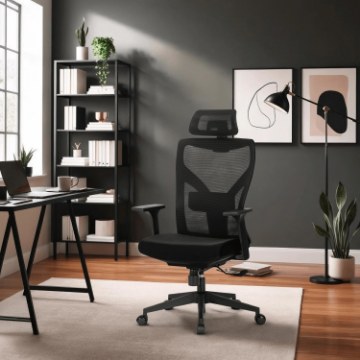 Mebel Elite Обертове крісло Spiral, ергономічне, чорне, ME.SPIRAL/CZ/T/FO - Home Club