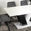 Mebel Elite Стіл Clark, розкладний, 120–160 см, білий/чорний глянцевий, PM.DUBAJ/B/PL/CZ/S - Home Club, зображення 5