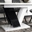 Mebel Elite Стіл Clark, розкладний, 120–160 см, білий/чорний глянцевий, PM.DUBAJ/B/PL/CZ/S - Home Club, зображення 6