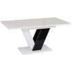 Mebel Elite Стіл Clark, розкладний, 120–160 см, білий/чорний глянцевий, PM.DUBAJ/B/PL/CZ/S - Home Club, зображення 7