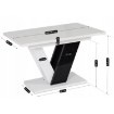 Mebel Elite Стіл Clark, розкладний, 120–160 см, білий/чорний глянцевий, PM.DUBAJ/B/PL/CZ/S - Home Club, зображення 10
