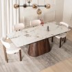 Mebel Elite Комплект: стол Lizbona 160–200 см (белый мрамор/орех) и 4 стула Grenada (кремовые), LIZBONA/BM/O/CER/S160-200/GRENADA/KR/O/TB/Z4/K - Home Club, изображение 3