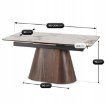 Mebel Elite Комплект: стол Lizbona 160–200 см (белый мрамор/орех) и 4 стула Grenada (кремовые), LIZBONA/BM/O/CER/S160-200/GRENADA/KR/O/TB/Z4/K - Home Club, изображение 16