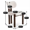 Mebel Elite Комплект: стол Lizbona 160–200 см (белый мрамор/орех) и 4 стула Grenada (кремовые), LIZBONA/BM/O/CER/S160-200/GRENADA/KR/O/TB/Z4/K - Home Club, изображение 17