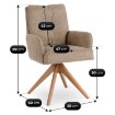 Mebel Elite Вращающееся кресло Bianco, коричневое, ME.BIANCO/BR/T/K - Home Club, изображение 10