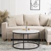 Mebel Elite Столик Conny Max Білий мармур/Чорний, ME.MAXCONNY/BM/CZ/L - Home Club, зображення 2