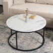 Mebel Elite Столик Conny Max Білий мармур/Чорний, ME.MAXCONNY/BM/CZ/L - Home Club, зображення 3
