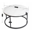 Mebel Elite Столик Conny Max Білий мармур/Чорний, ME.MAXCONNY/BM/CZ/L - Home Club, зображення 7