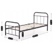 Mebel Elite Металеве ліжко Pablo 90x200, чорне, ME.PABLO/90/CZ/LOZ - Home Club, зображення 6