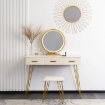 Mebel Elite Туалетный столик Sandy кремово-золотой, ME.SANDY/BZ/ZL/B - Home Club, изображение 3