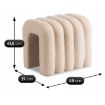 Mebel Elite М'яка пуф Piksel, бежевий, ME.PIKSEL/KR/TB/PUF - Home Club, зображення 6