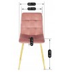 Mebel Elite Стул York, розовый, велюровый, ME.YORK/R/ZL/V/K - Home Club, изображение 10