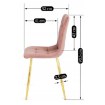 Mebel Elite Стул York, розовый, велюровый, ME.YORK/R/ZL/V/K - Home Club, изображение 11