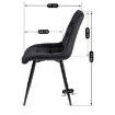 Mebel Elite Стілець Rio, чорний, велюровий, ME.RIO/CZ/V/K - Home Club, зображення 9