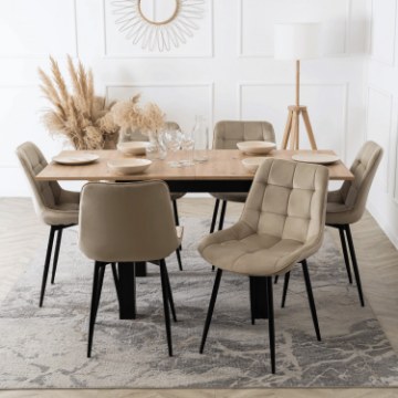 Mebel Elite Раздвижной стол Max 80–160 см, дуб Artisan/чёрный, W.MAX/DA/CZ/S - Home Club