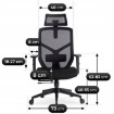 Mebel Elite Вращающееся кресло Bento, эргономичное, чёрное, ME.BENTO/CZ/T/FO - Home Club, изображение 14
