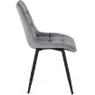 Mebel Elite Стілець Rio сірий велюровий, ME.RIO/P/V/K - Home Club, зображення 4