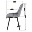 Mebel Elite Стілець Rio сірий велюровий, ME.RIO/P/V/K - Home Club, зображення 7