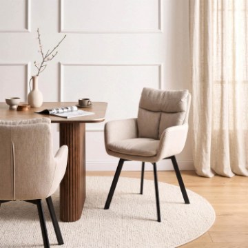 Mebel Elite Вращающееся кресло Cortado, бежевого цвета, ME.CORTADO/BZ/CZ/T/K - Home Club