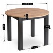 Mebel Elite Комплект: стіл Harry 102–142 см, дуб Craft/чорний, та 4 стільці Peru, чорні, W.HARRY/DC/CZ/S/PERU/CZ/V/Z4/K - Home Club, зображення 11