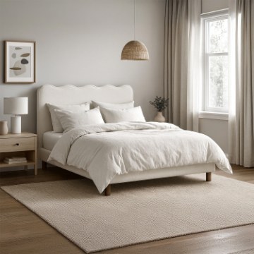 Mebel Elite Кровать 160x200 Izmir, кремового цвета, ME.IZMIR/160/KR/T/LOZ - Home Club
